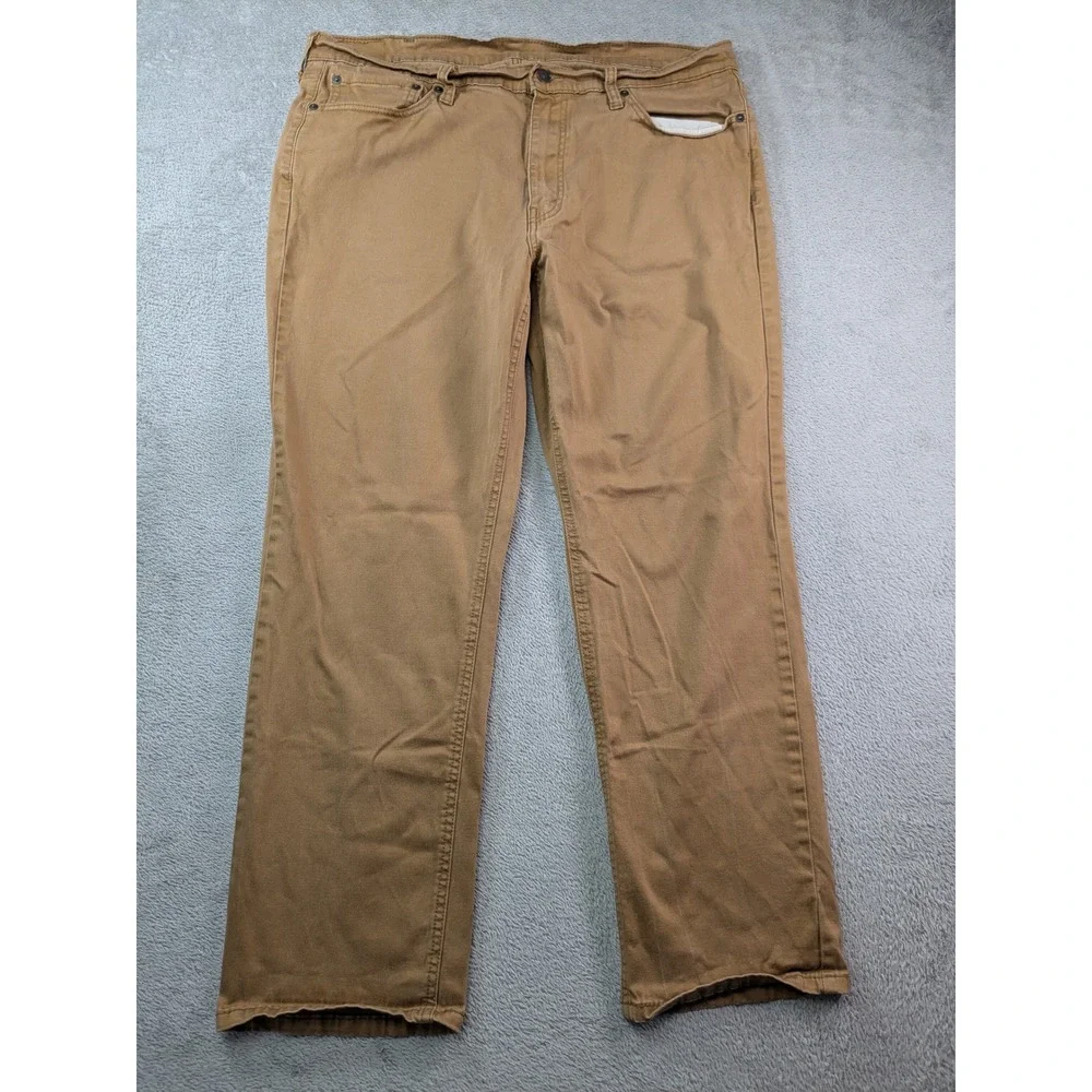 Levis 541 Athletic Taper Pants Mens 38x30 Brown Khaki Stretch 18181-0151